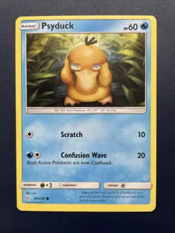 1x Psyduck 40/236 Common Cosmic Eclipse Pokemon Card LP toploaded Fast Shipping! - Image 1