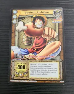 2005 One Piece CCG Pirate’s Ambition Luffy PR001 Shonen Jump Promo Card Vintage - Image 1