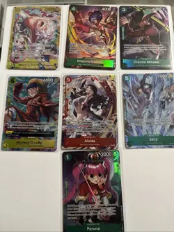 One Piece TCG Lot Of 7 Cards -Luffy, Sanji NM - Image 1