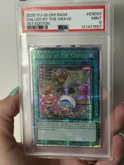 PSA 9 Called by the Grave Quarter Century Secret Rare Card RA04-EN092 - Image 2