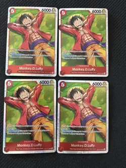 4x, Monkey D Luffy ST21-014 SR One Piece Gear 5 Starter Deck Holo Foil Cards NM - Image 1