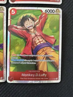 4x, Monkey D Luffy ST21-014 SR One Piece Gear 5 Starter Deck Holo Foil Cards NM - Image 2