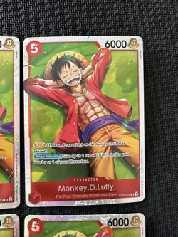 4x, Monkey D Luffy ST21-014 SR One Piece Gear 5 Starter Deck Holo Foil Cards NM - Image 3
