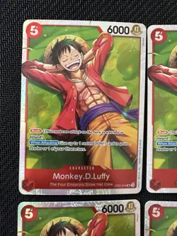 4x, Monkey D Luffy ST21-014 SR One Piece Gear 5 Starter Deck Holo Foil Cards NM - Image 4