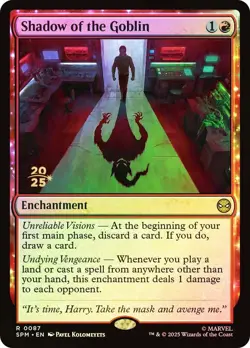 MTG FOIL Shadow of the Goblin (Prerelease) (Marvel's Spider-Man) - Promo #087 - Image 1