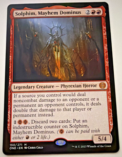 MTG Solphim, Mayhem Dominus #150 Phyrexia All Will Be One Mythic Rare NM - Image 1