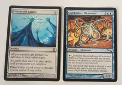 MTG MAGIC the Gathering DARKSTEEL MYCOSYNTH LATTICE and Quicksilver Elemental - Image 1