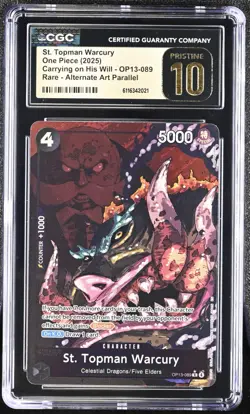 One Piece OP13-089 St. Topman Warcury Alt Art CGC Pristine 10 (English) - Image 2
