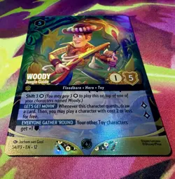 Disney Lorcana Woody Wilds Unknown Set Championship Foil Promo Enchanted 54/P3 - Image 2