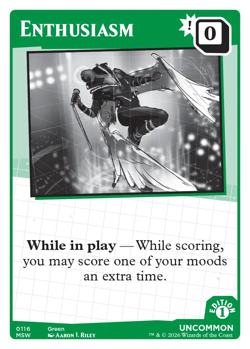 MTG Secret Lair Mood Swings 1st Edition Enthusiasm Uncommon 0116 Mark Rosewater - Image 1
