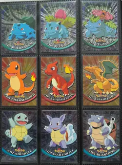 Pokemon TOPPS Series 1 - Complete Sunray embossed Silver HOLO set 90/90 - EXC - Image 4