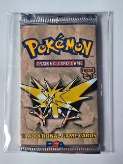 Pokemon Fossil Booster Pack Sealed Artwork Zapdos - Image 1