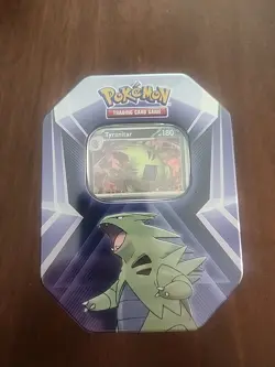 🔥 Tyranitar Triple Whammy Collectors Tin - Pokemon TCG - Factory Sealed - Image 1