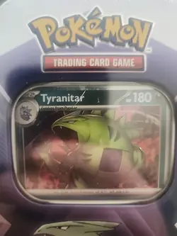 🔥 Tyranitar Triple Whammy Collectors Tin - Pokemon TCG - Factory Sealed - Image 3