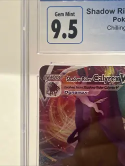 2021 Pokemon Shadow Rider Calyrex VMAX holo Chilling Reign 075/198 - CGC 9.5 - Image 3