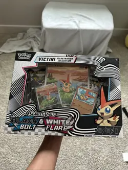Pokemon TCG Unova Victini Illustration Collection Box Black Bolt White Flare - Image 1