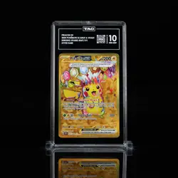 PIKACHU EX - TAG 10 - POKEMON SCARLET & VIOLET #247 SURGING SPARKS - HYPER RARE - Image 1