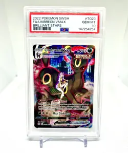 PSA 10 Umbreon VMAX TG23/TG30 Brilliant Stars FA Pokemon Card Trainer Gallery - Image 1