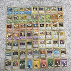 Pokemon TCG Bundle Joblot Vintage 63 Cards No Duplicates Base Set Jungle Rocket - Image 1