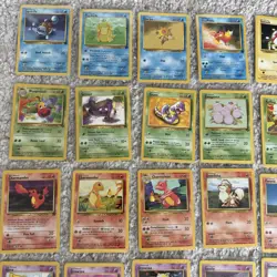Pokemon TCG Bundle Joblot Vintage 63 Cards No Duplicates Base Set Jungle Rocket - Image 2