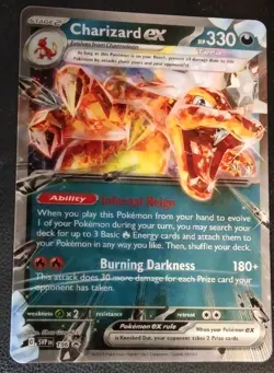 Pokemon Charizard ex 161 Sv: Scarlet & Violet Promo Holo HP 330 EX Jumbo Card - Image 1