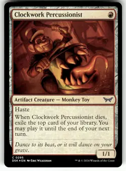 Clockwork Percussionist (0295) #295 (Foil) (NM) Duskmourn DSK Magic MTG - Image 1