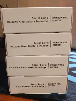 Hatsune Miku X Secret Lair - Full Set of 4 Rainbow Foil Drops (English) - Sealed - Image 2
