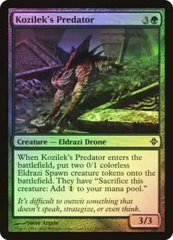 MTG FOIL Kozilek's Predator - Rise of the Eldrazi #193 - Image 1