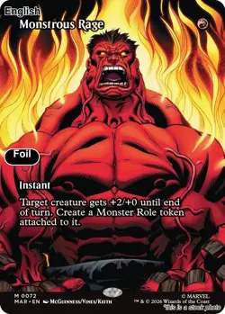 Monstrous Rage (Borderless) EN [MAR - 72] - NM [Foil] TCG MTG - Image 1