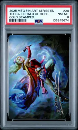 2025 Magic The Gathering Final Fantasy Art Series #20 Terra Herald Of Hope PSA8 - Image 1