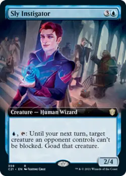 1x Sly Instigator ~ Extended Art NM-Mint, English Commander 2021 MTG Magic - Image 1