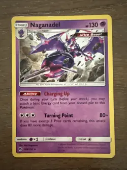 Pokemon Card Nagandel Lost Thunder Rare 108/214 LP/MP - Image 1