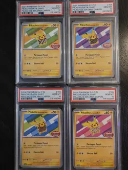 Lot Set PSA 10 Pikachu Batik 101 154 155 190 Indonesia Journey Pokemon - Image 1