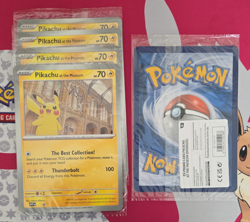 Pokemon Pikachu At The Museum x Natural History London Jumbo Card - Sealed x5 - Image 2