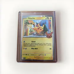 Pikachu 2024 Trick Or Trade Halloween Stamp Pokemon TCG Cosmos Holo Rare 018/091 - Image 1