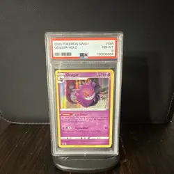 Pokemon Gengar 085/202 Swsh01 Sword & Shield Holo Rare English PSA 8 - Image 1