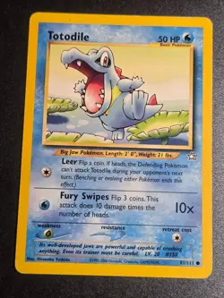 Totodile 81/111 MP Neo Genesis Common Pokemon Unlimited - Image 1