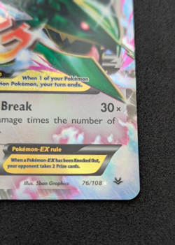 M Rayquaza EX Pokemon 2015 Roaring Skies 76/108 - Image 4