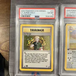 Pokemon Gym Heroes - LT. Surge Fearow Magneton Electabuzz Graded Lot - Image 2