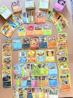 450 Pokemon TCG Card Lot 300 Bulk+100 Reverse Holos/Rare + 4 EX Modern No energy - Image 1