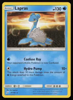 Lapras 31/181 Rare Team Up Pokemon Moderately Played - Image 1