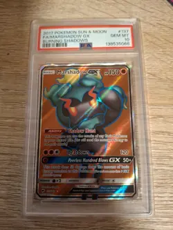 Pokemon Marshadow GX Full Art 137/147 Burning Shadows PSA 10 GEM - Image 1