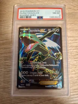 2015 POKEMON XY ROARING SKIES RAYQUAZA EX #104 ULTRA RARE PSA 8 NM - Image 1