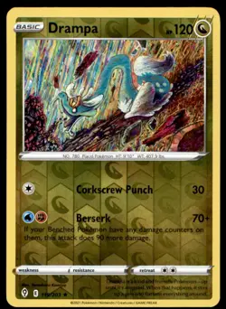 Drampa 119/203 Rare Evolving Skies Pokemon Reverse Holo Near Mint - Image 1