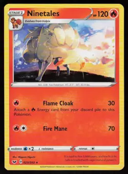 Ninetales 023/202 Rare Sword & Shield Pokemon NM - Image 1