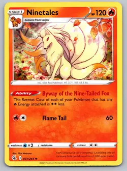 Ninetales 031/264 Uncommon Fusion Strike Pokemon Near Mint - Image 1