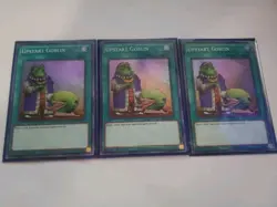 Yu-Gi-Oh! 3x Upstart Goblin. SESL-EN043. 1st Edition Super Rare. Near Mint. - Image 1