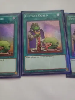 Yu-Gi-Oh! 3x Upstart Goblin. SESL-EN043. 1st Edition Super Rare. Near Mint. - Image 3