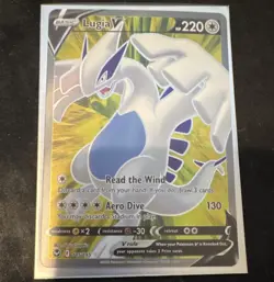 Pokemon TCG Lugia V Holo Ultra Rare 185/195 Silver Tempest Basic HP 220 - Image 1