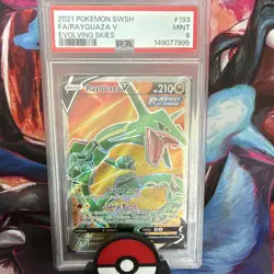 Pokemon Rayquaza V Full Art Holo Ultra Rare PSA 9 193/203 Evolving Skies - Image 1